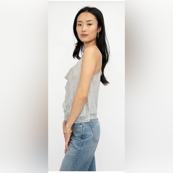 NWT ATM Anthony Thomas Melillo Linen Cotton Camisole in Shimmer - Picture 2 of 10